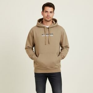 Zanerobe Tan Hoodie Logo Sweatshirt Loungewear Streetwear Mens Large